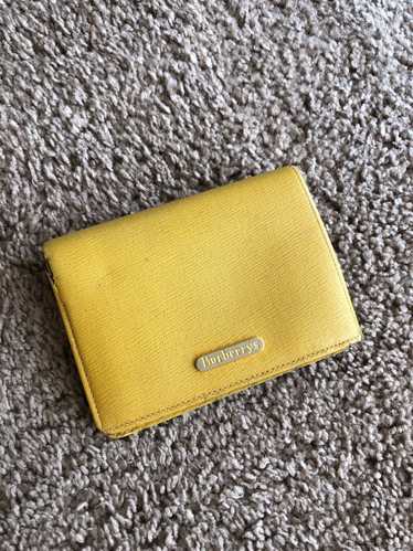 Burberry Burberry yellow check leather wallet