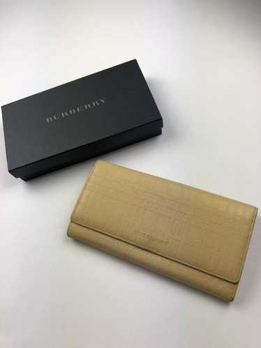 Burberry Burberry check leather long wallet