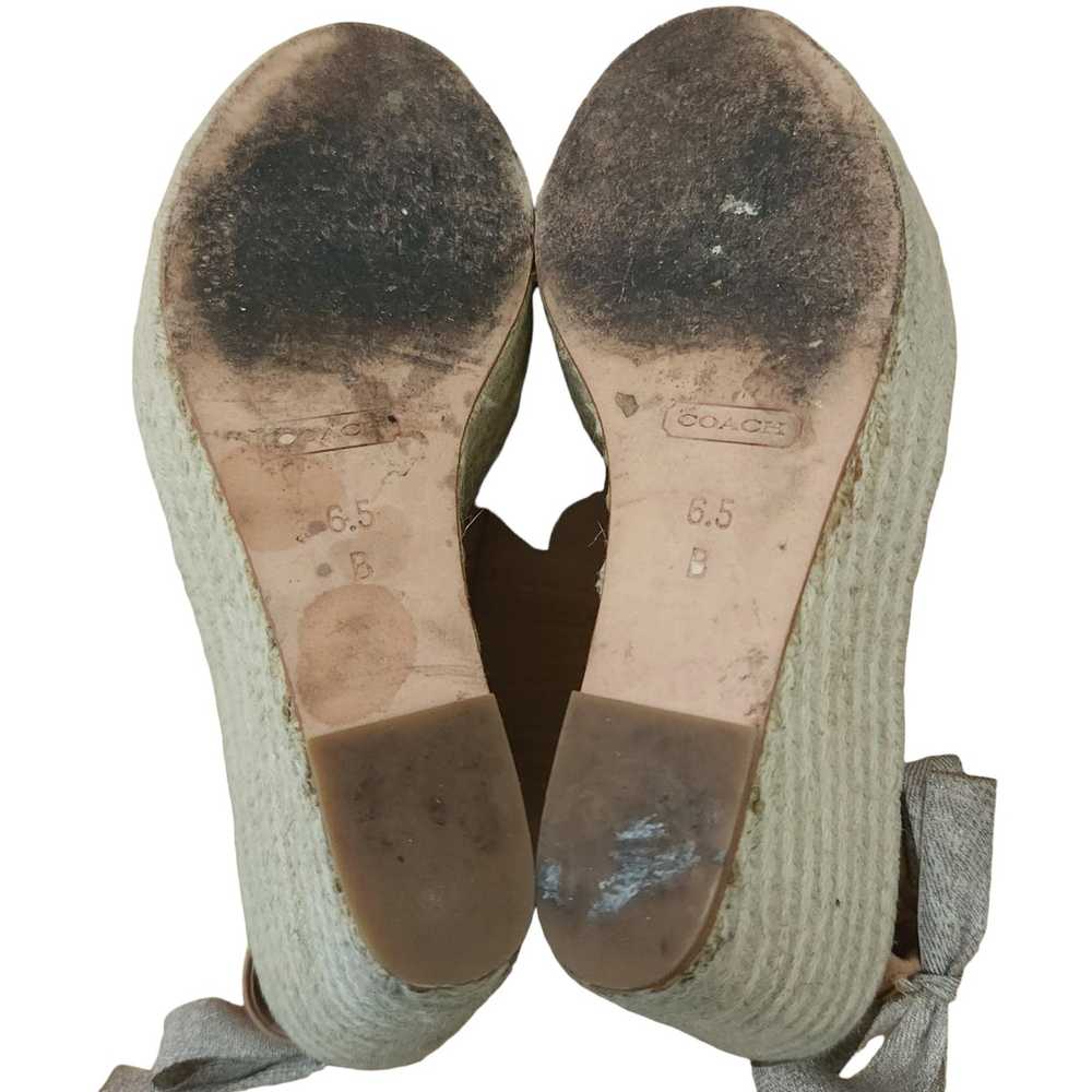 Coach COACH Maritza leather slingback peep toe we… - image 4