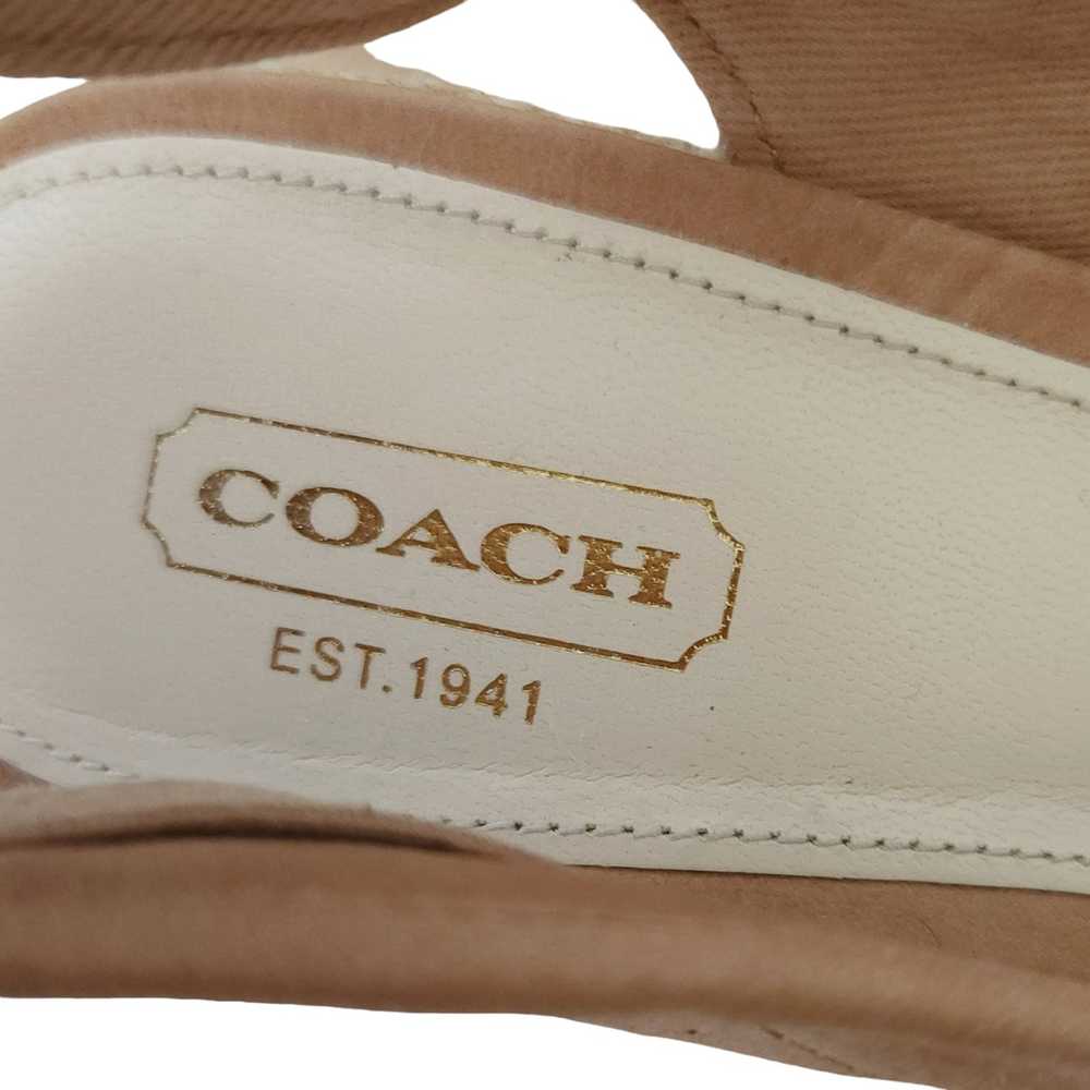 Coach COACH Maritza leather slingback peep toe we… - image 7