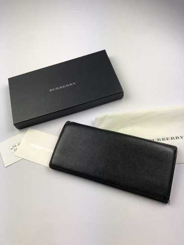 Burberry Burberry black leather long wallet