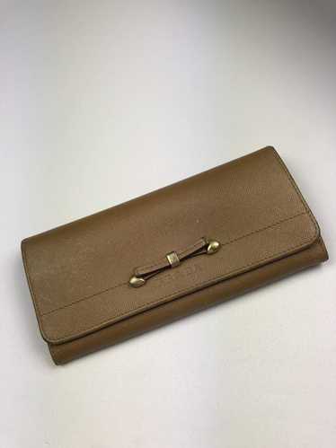 Prada Prada milano brown leather long wallet