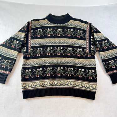 1 The Import Workshop Sweater Woman's L Needlepoi… - image 1