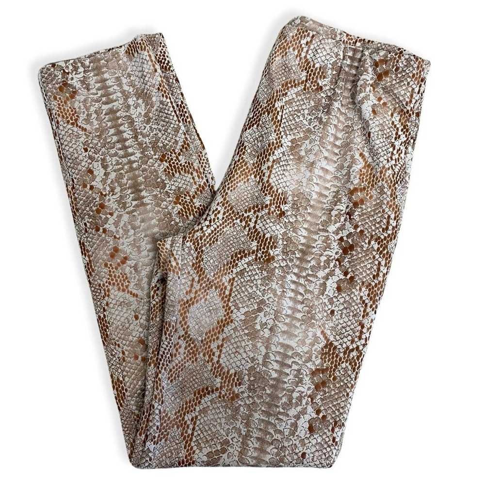 Designer LIOR PARIS Snake Print Textured Fabric P… - image 1