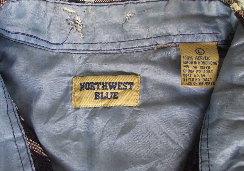 Vintage Northwest Blue Vintage Acrylic Shirt Size… - image 2