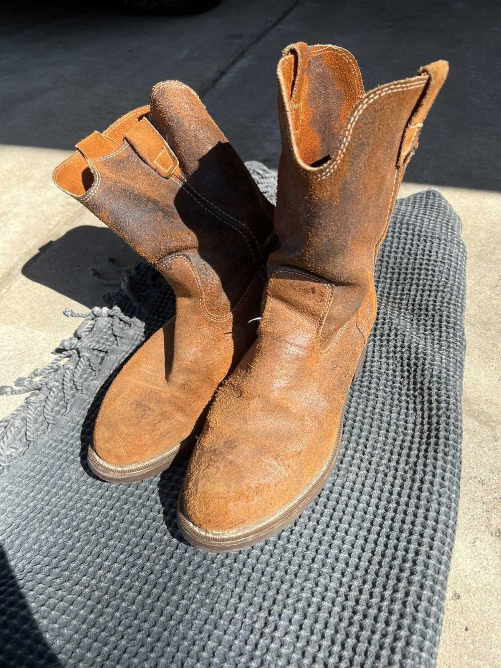 Vintage 70s distressed cowboy boots - image 1
