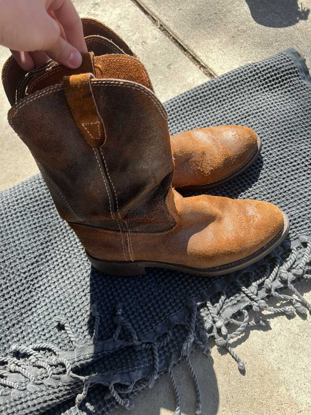 Vintage 70s distressed cowboy boots - image 4