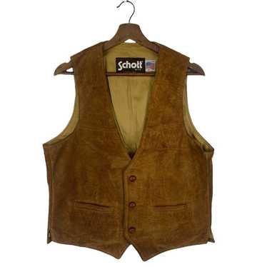 Leather × Other × Schott Vintage Schott Leather V… - image 1