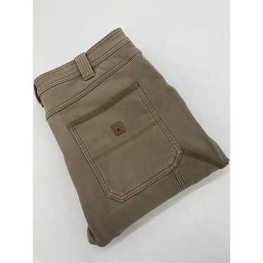 Coleman Men's Bonded Fleece Lined Tear Resistant Comfort Stretch Utility  Pant (Greige, 38x30) 