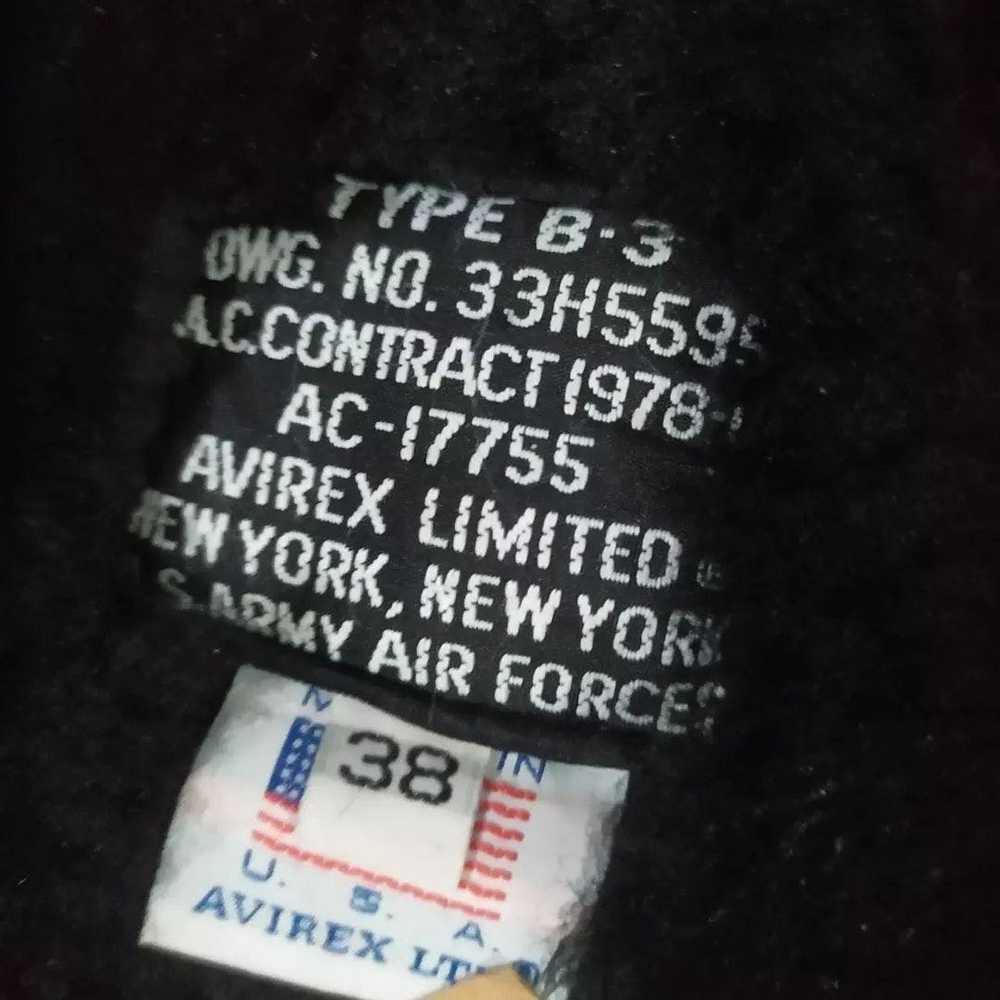 Avirex × B 3 × Leather Jacket AVIREX LIMITED BLAC… - image 4