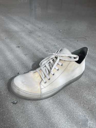 Rick Owens Rick Owens White Leather Low Sneakers - image 1