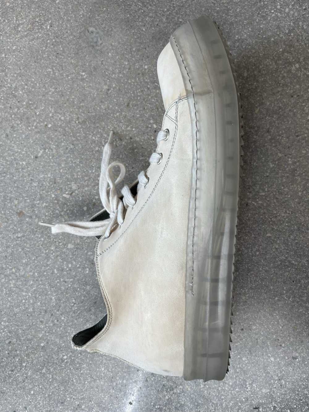 Rick Owens Rick Owens White Leather Low Sneakers - image 2