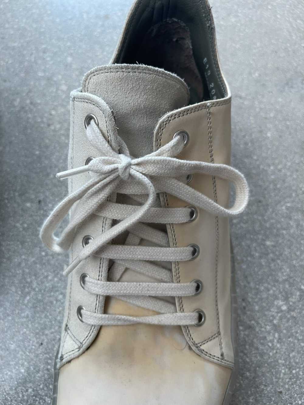 Rick Owens Rick Owens White Leather Low Sneakers - image 5