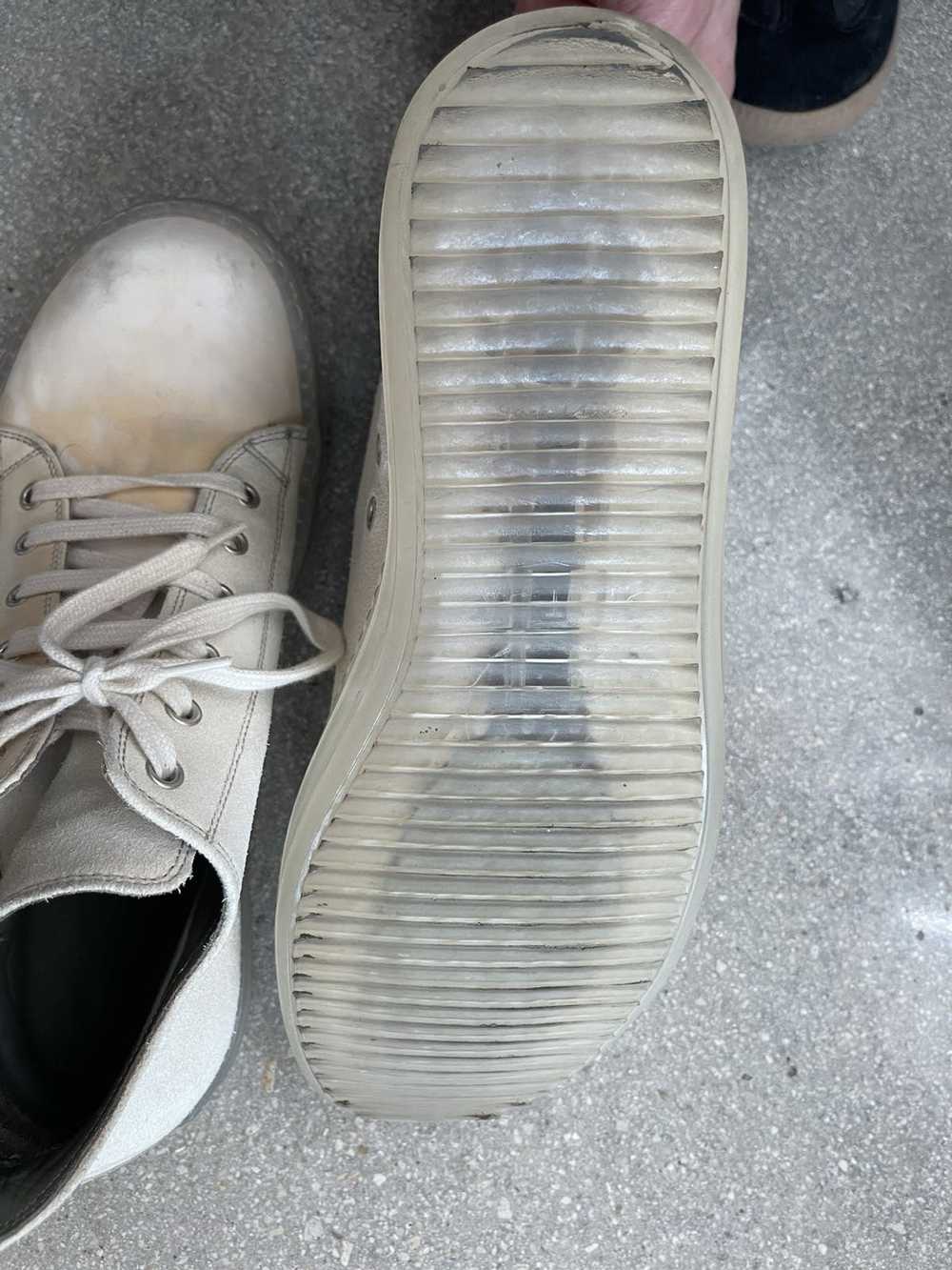 Rick Owens Rick Owens White Leather Low Sneakers - image 6