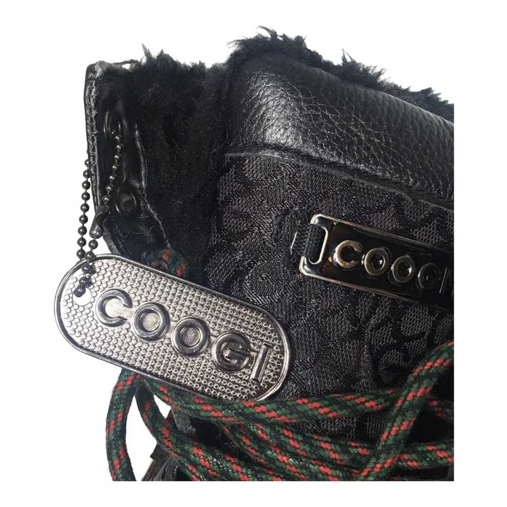 Coogi NWOT COOGI Australia 11 Men’s Black Leather… - image 5