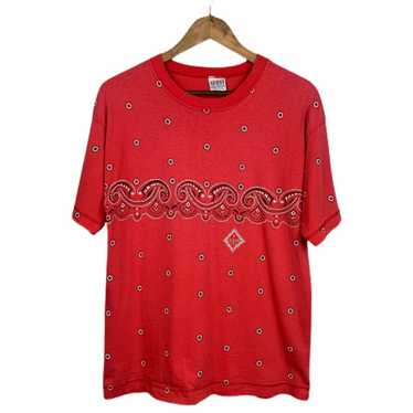 Guess 90s Guess brand red bandanna shirt - Medium - image 1