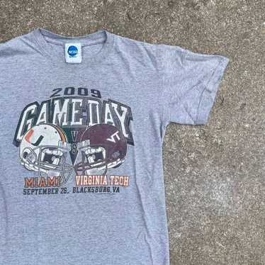 Ncaa 2009 Gameday VT v. Miami Football T-Shirt Me… - image 1