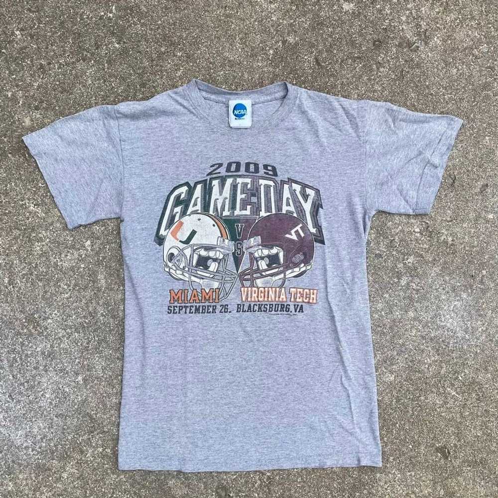 Ncaa 2009 Gameday VT v. Miami Football T-Shirt Me… - image 2