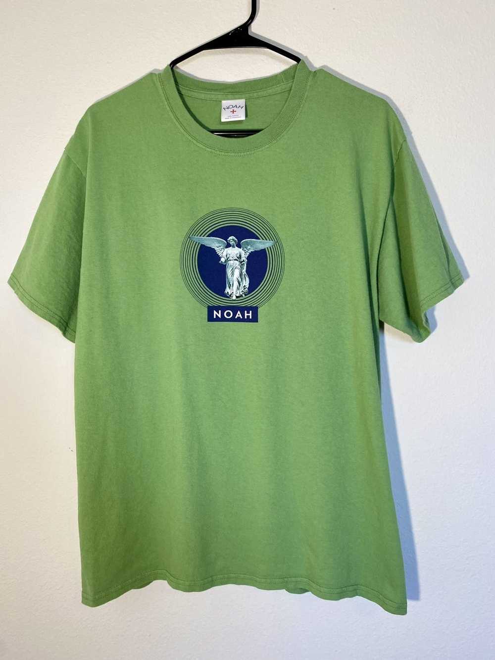 Noah Noah T-shirt Green Tee Blue Angel Print Logo - image 2