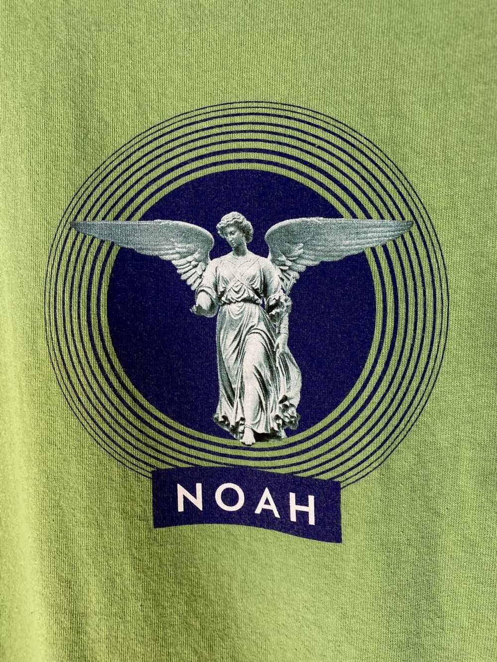 Noah Noah T-shirt Green Tee Blue Angel Print Logo - image 3