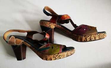 Vintage LAURA VITA FRANCE womens leather sandals … - image 1