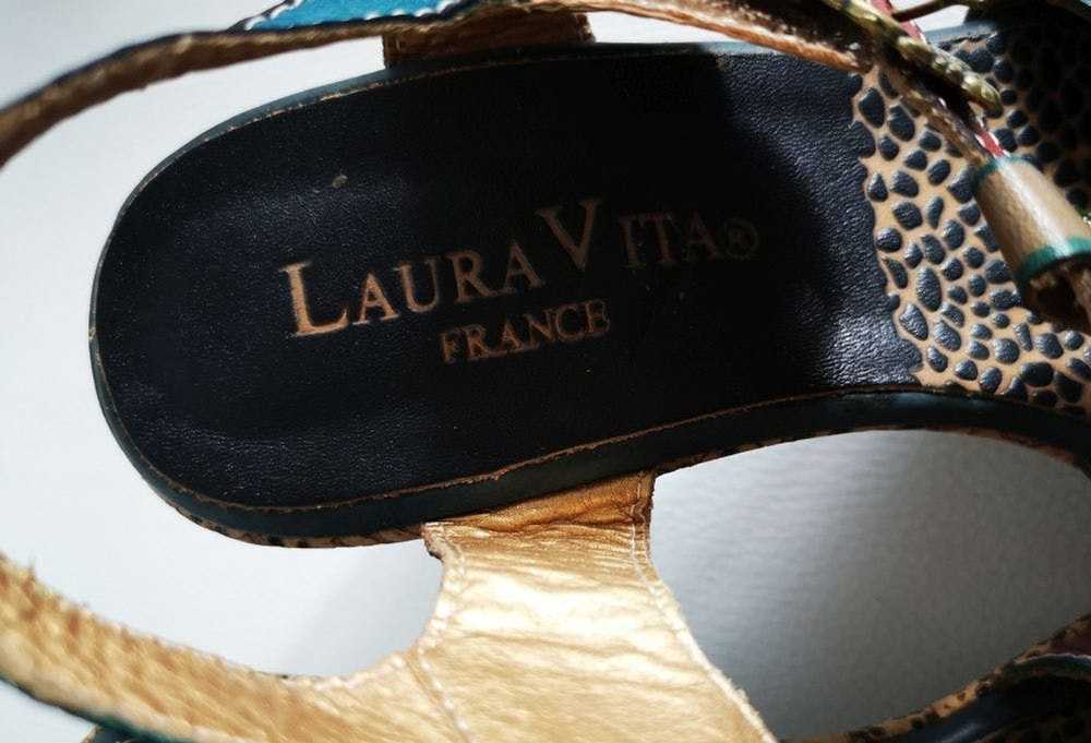 Vintage LAURA VITA FRANCE womens leather sandals … - image 5