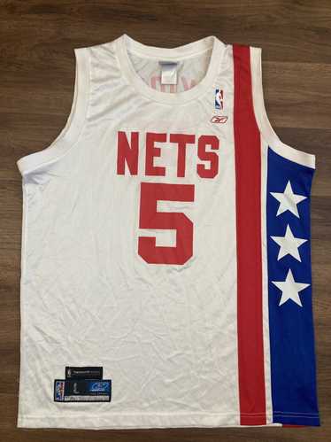 Jason Kidd Men's 52 XXL Reebok Authentic New Jersey Nets NBA Jersey White