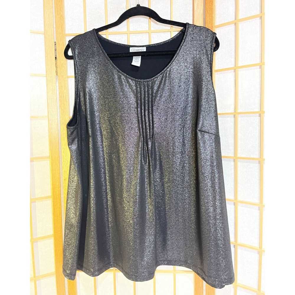 Other Catherine's 2X Sleeveless Glitter Blouse - image 2