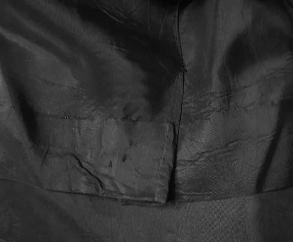 50s Black Taffeta Sheath Dress With Pockets, Wigg… - image 8