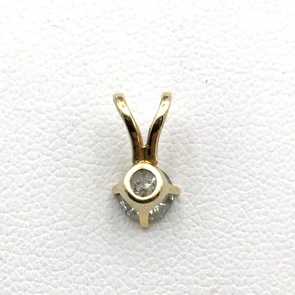 14K 1/2ct Diamond Solitaire Pendant - image 3