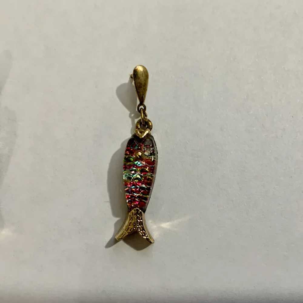 Little Rainbow Trout Fish Earrings For Pierced Ea… - image 3