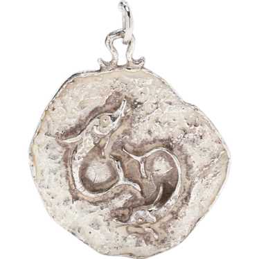 Pisces Charm, Sterling Silver, 1 3/8 Inches, Zodia
