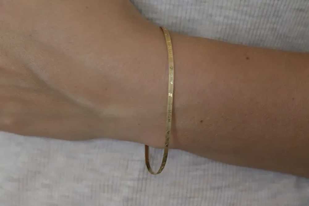 Mom bracelet 14k Herringbone Bracelet. #1 MOM wit… - image 2