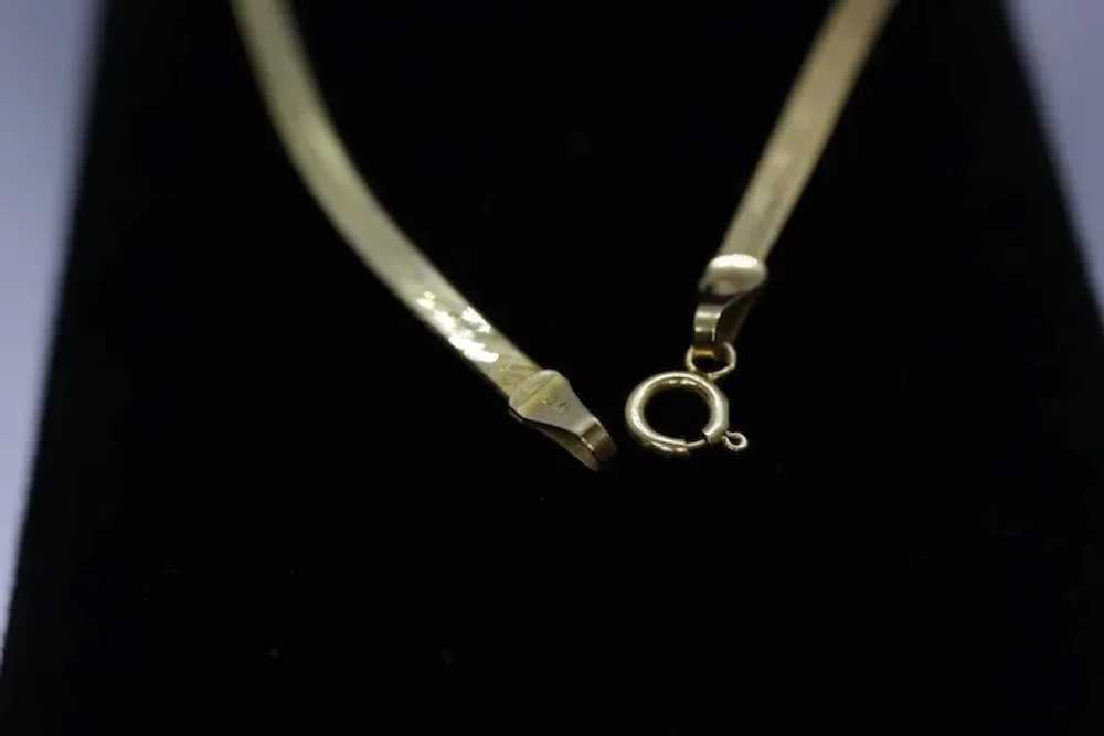 Mom bracelet 14k Herringbone Bracelet. #1 MOM wit… - image 3
