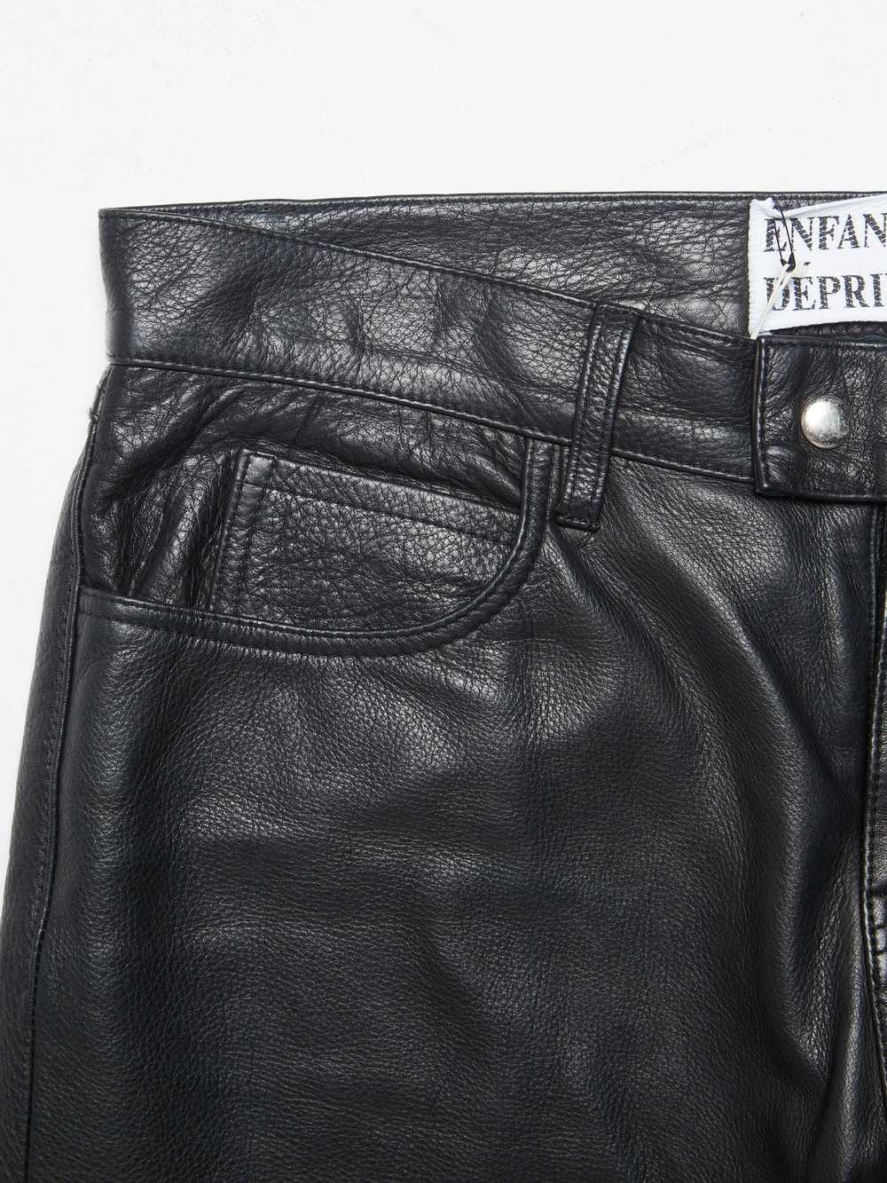 Enfants Riches Deprimes Black Leather Pants - image 5