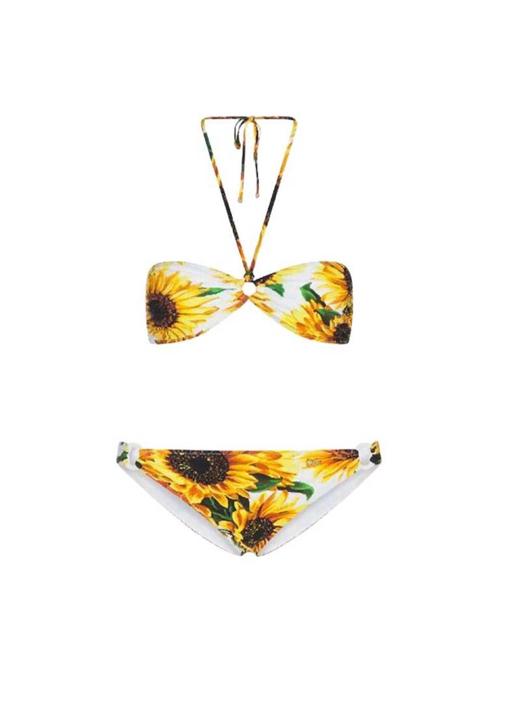 Dolce & Gabbana Sunflower Printed Two Piece Bikini - image 1