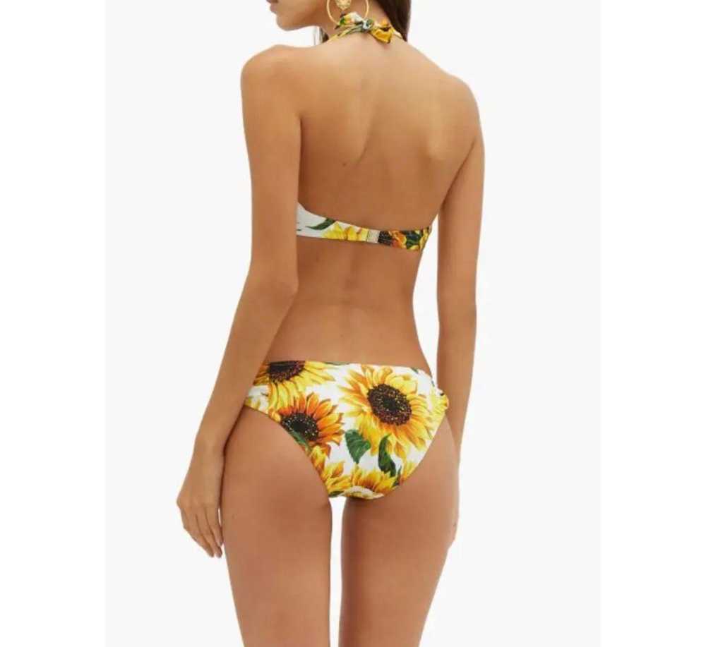 Dolce & Gabbana Sunflower Printed Two Piece Bikini - image 3