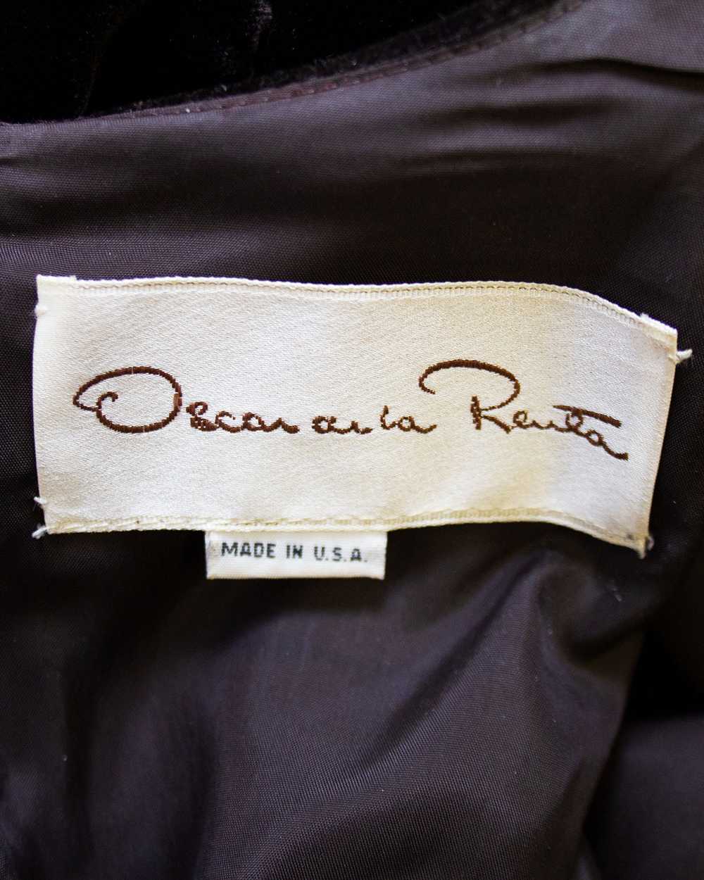 Oscar De La Renta Brown Velvet Dress - image 6