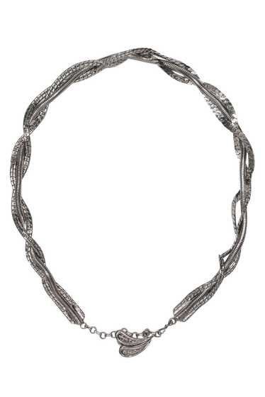Christian Dior - Vintage Silver Triple Woven Chain