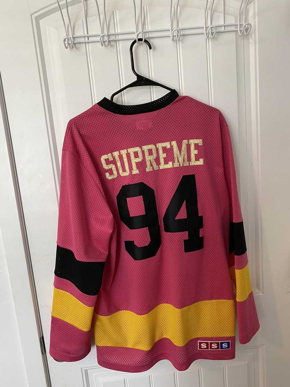 SUPREME ANKH HOCKEY JERSEY SZ L PINK