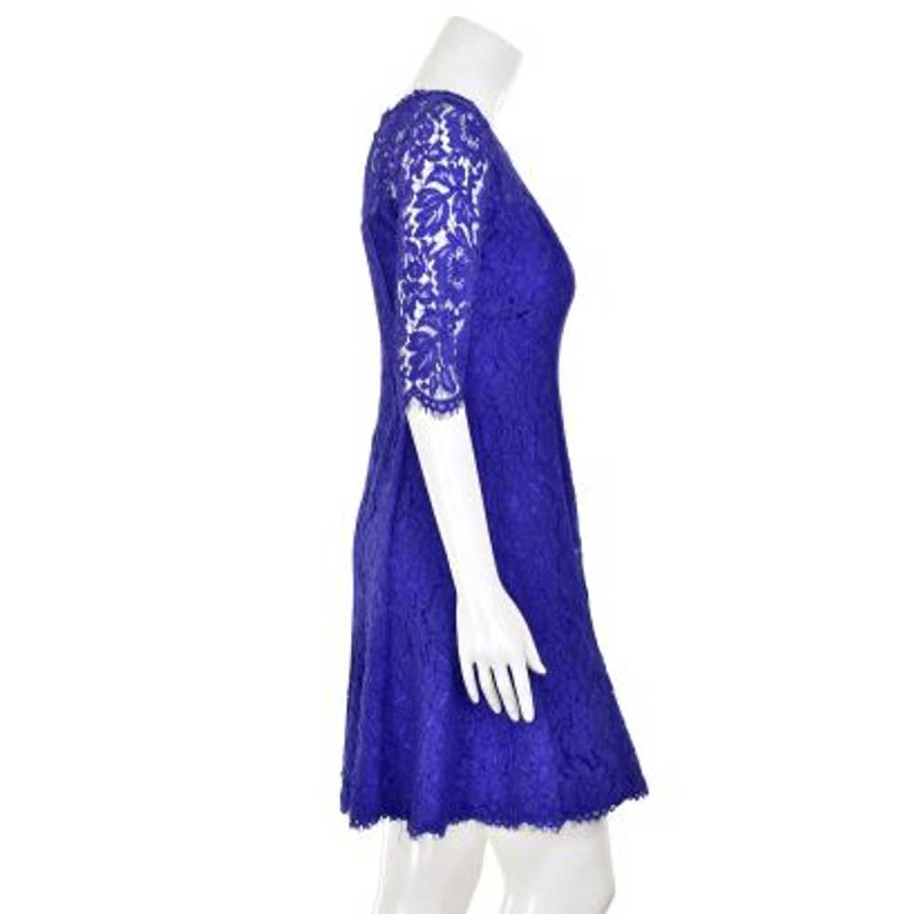 Eliza J Cobalt Blue Lace Short Sleeve Flared Mini… - image 5