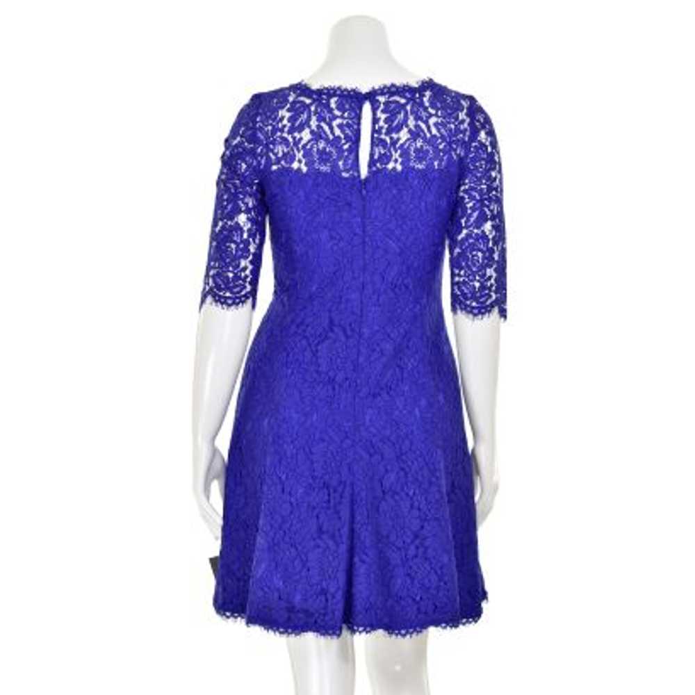 Eliza J Cobalt Blue Lace Short Sleeve Flared Mini… - image 6