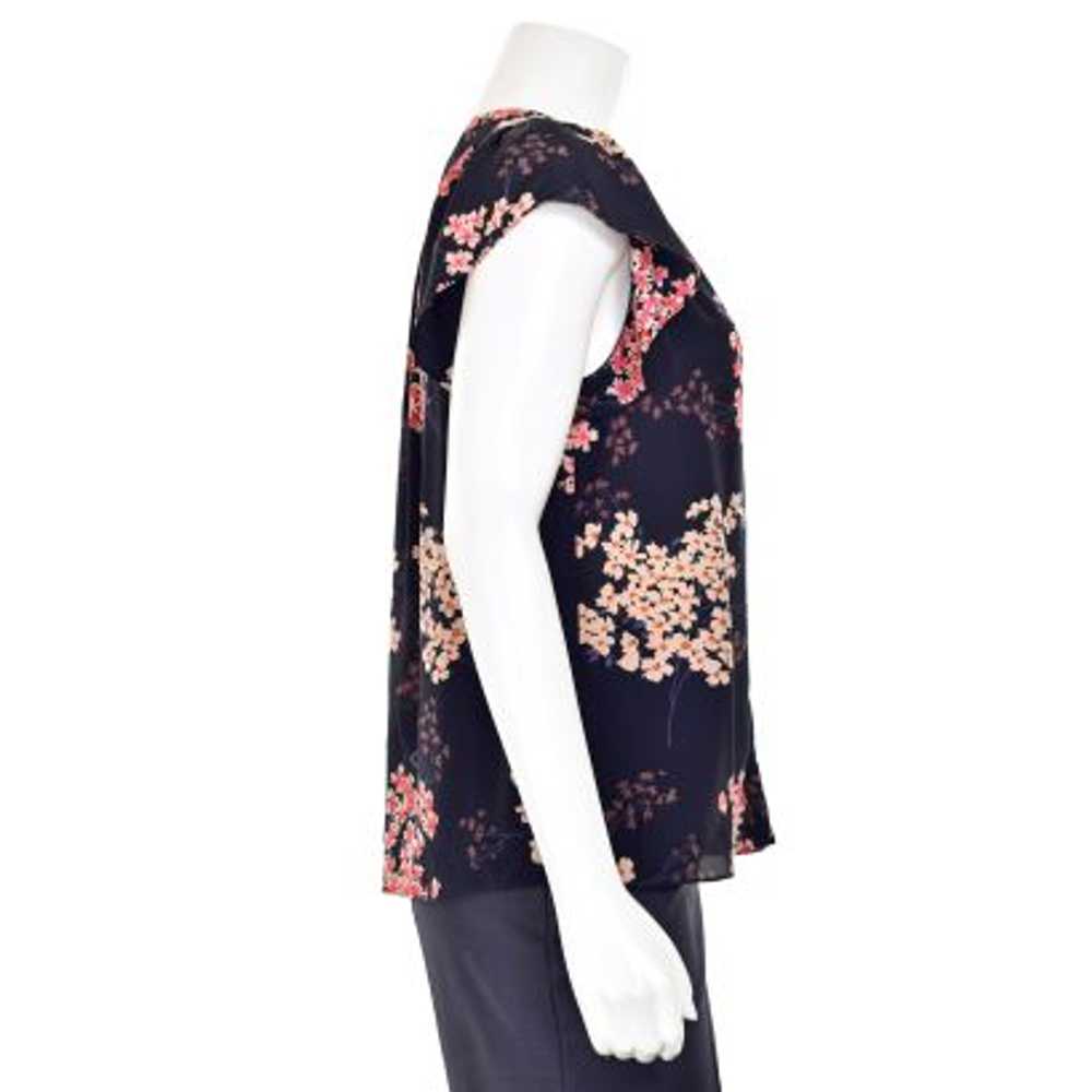 Rebecca Taylor Flutter Sleeve Floral Silk Blouse … - image 3
