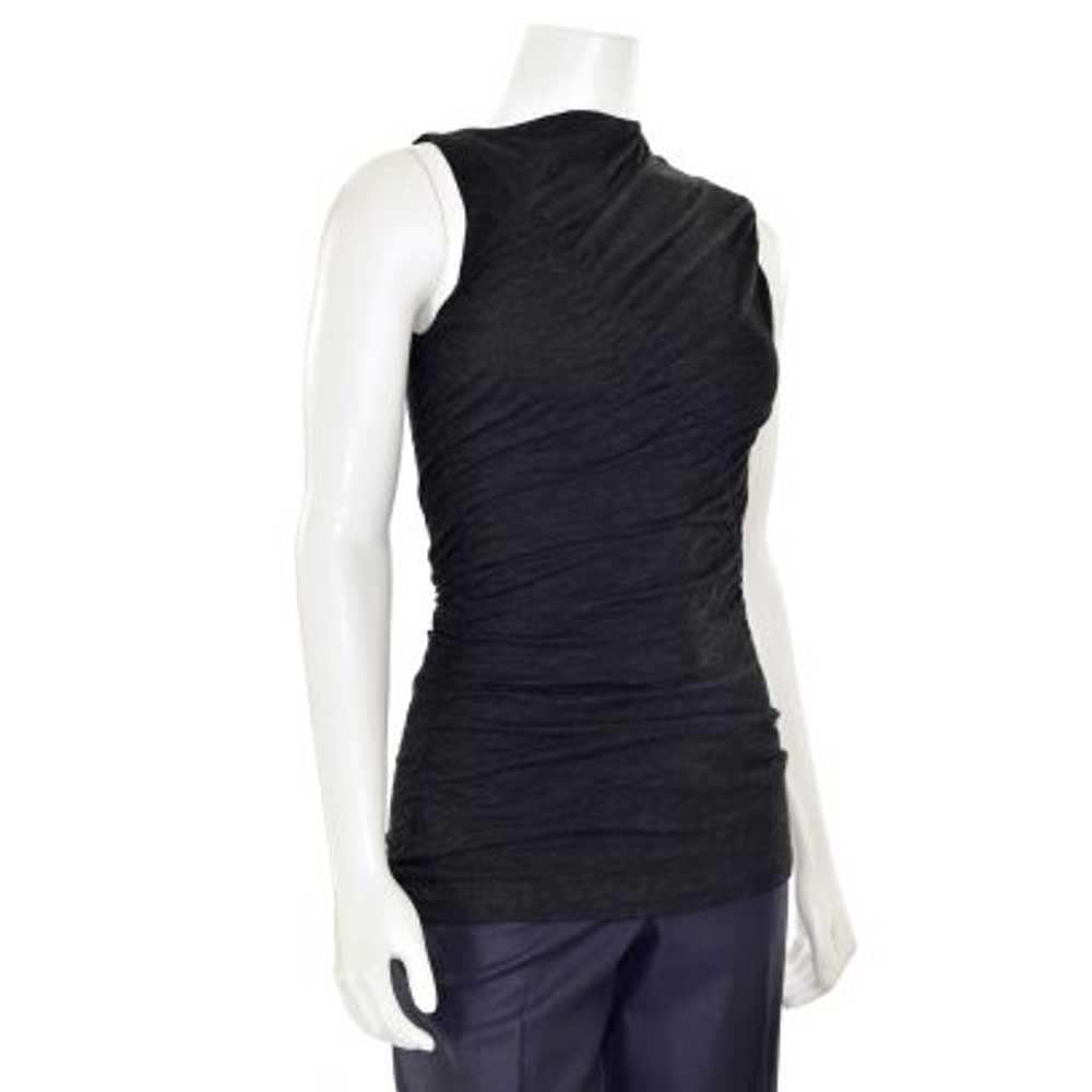 Narciso Rodriguez Sleeveless Ruched Wool T-Shirt … - image 2