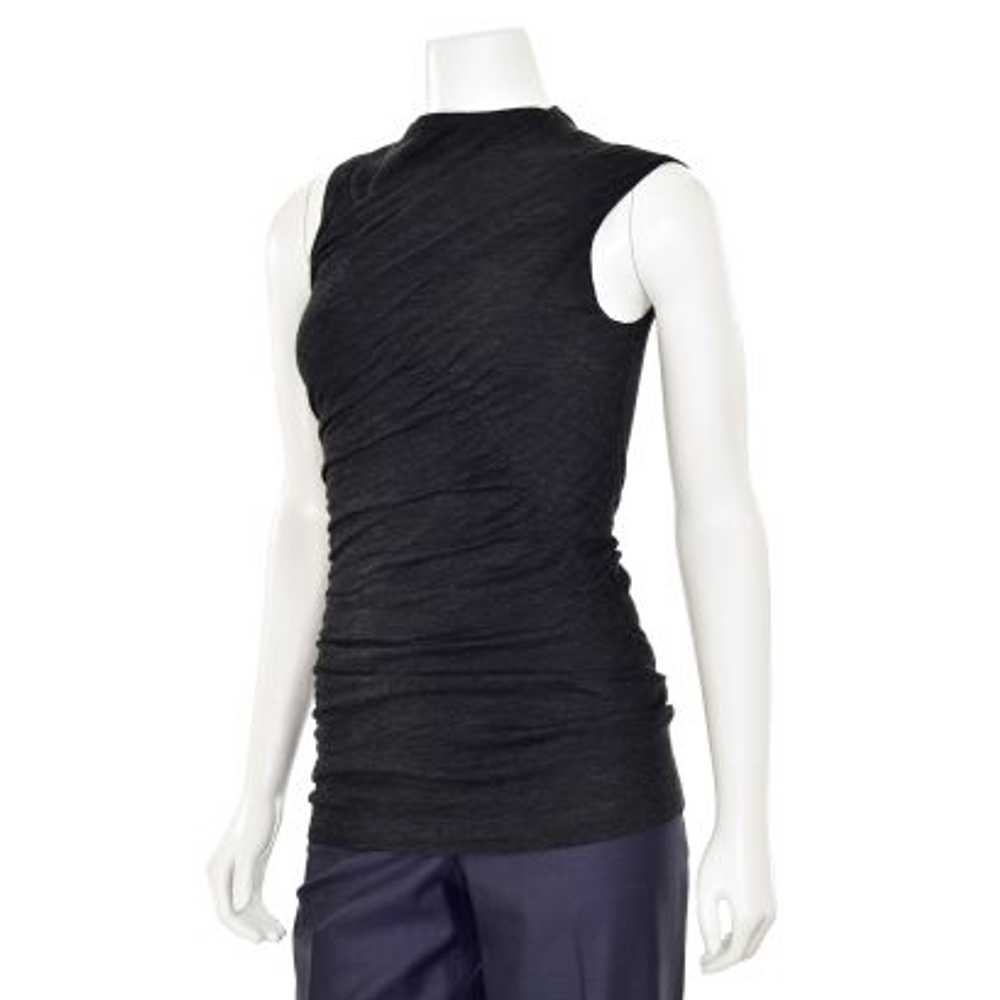 Narciso Rodriguez Sleeveless Ruched Wool T-Shirt … - image 4