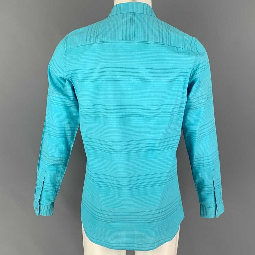 Calvin Klein Aqua Grid Button Up Long Sleeve Shirt - image 3