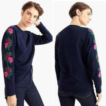 J.Crew J. Crew M Floral Embroidered Long Sleeve P… - image 1