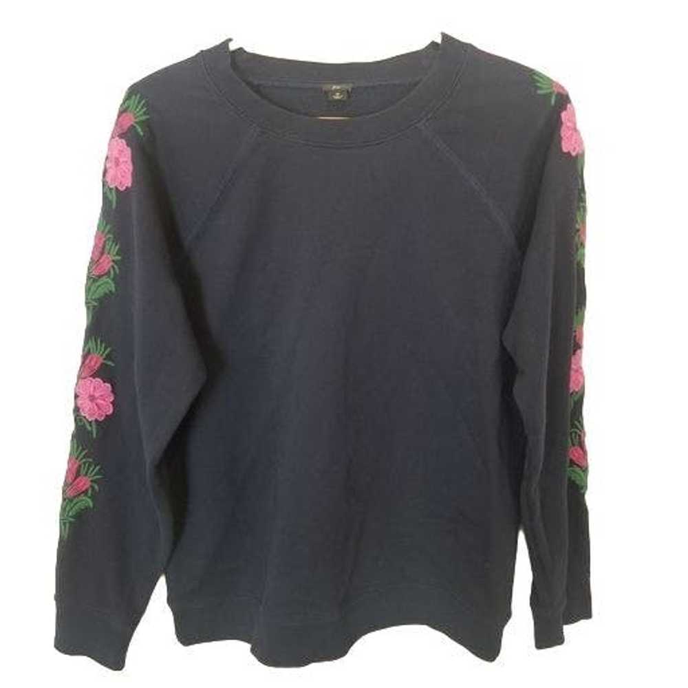 J.Crew J. Crew M Floral Embroidered Long Sleeve P… - image 2