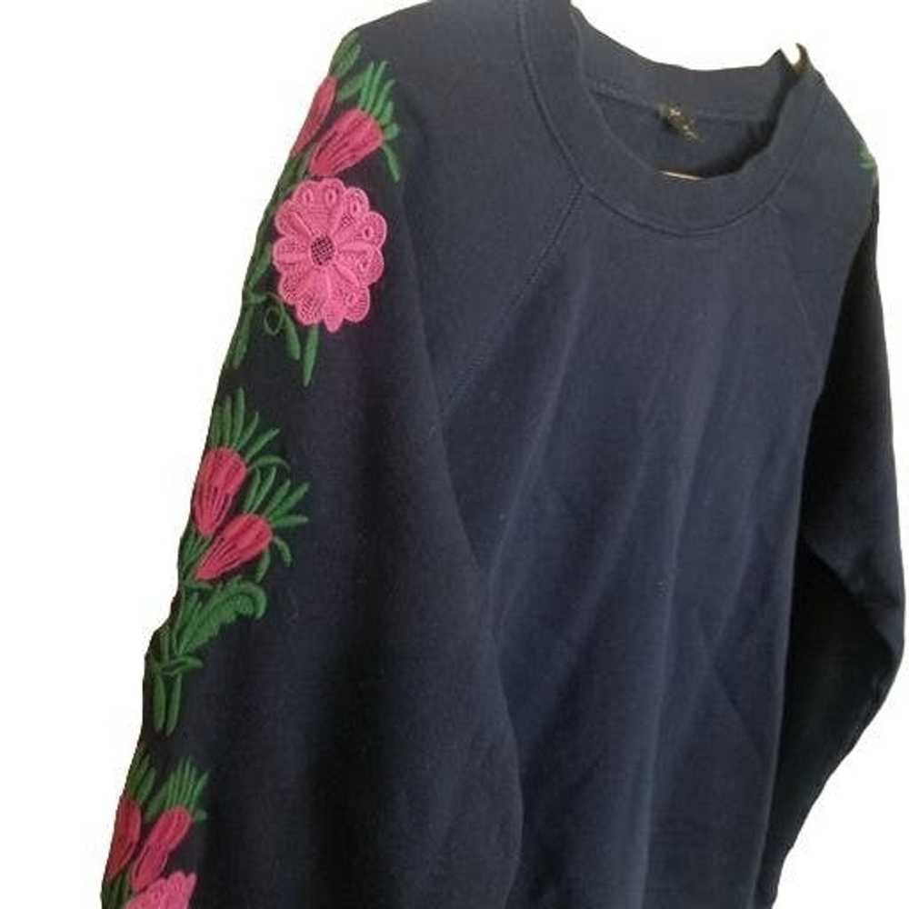 J.Crew J. Crew M Floral Embroidered Long Sleeve P… - image 5