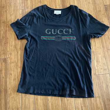 Gucci Women's Oversized Vintage Logo Print T-Shirt Off White/Pink/Green -  SS23 - US